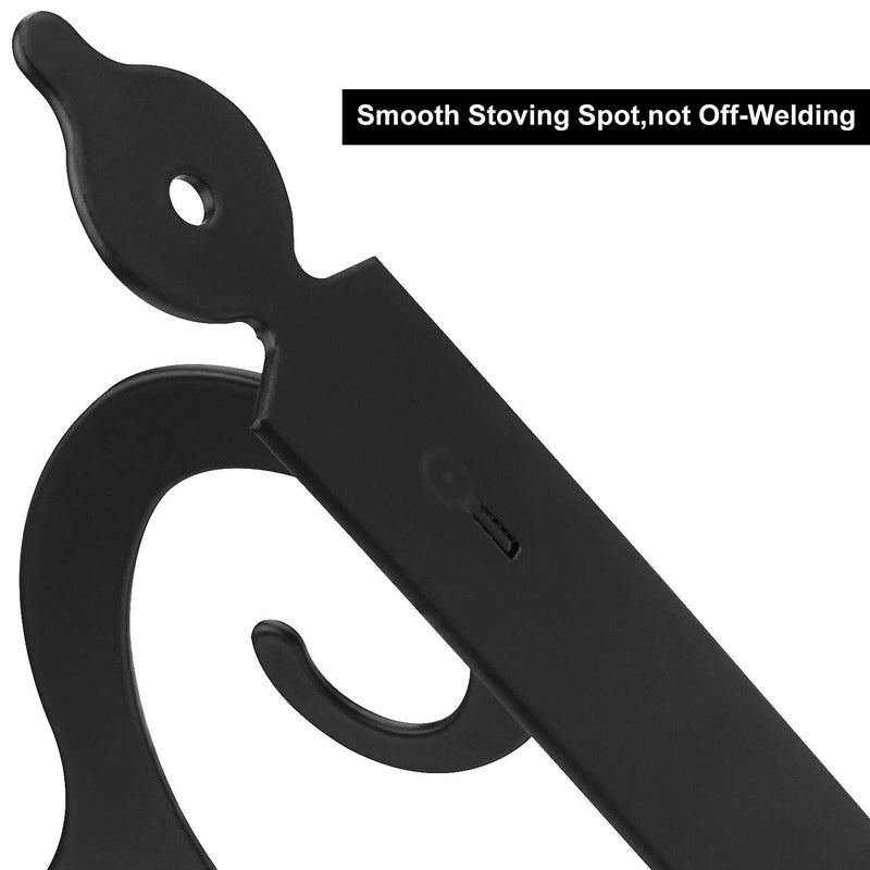 Acrux7 5.5 x 4.3 Inch Heavy Duty Black Metal Shelf Brackets - 12 Pack With Screws, L-Shaped Support Angle Brackets for Floating Shelves - Image 2